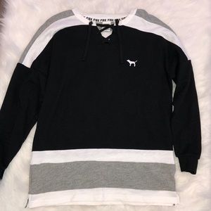 Victoria Secret PINK Long Sleeve Laceup Shirt